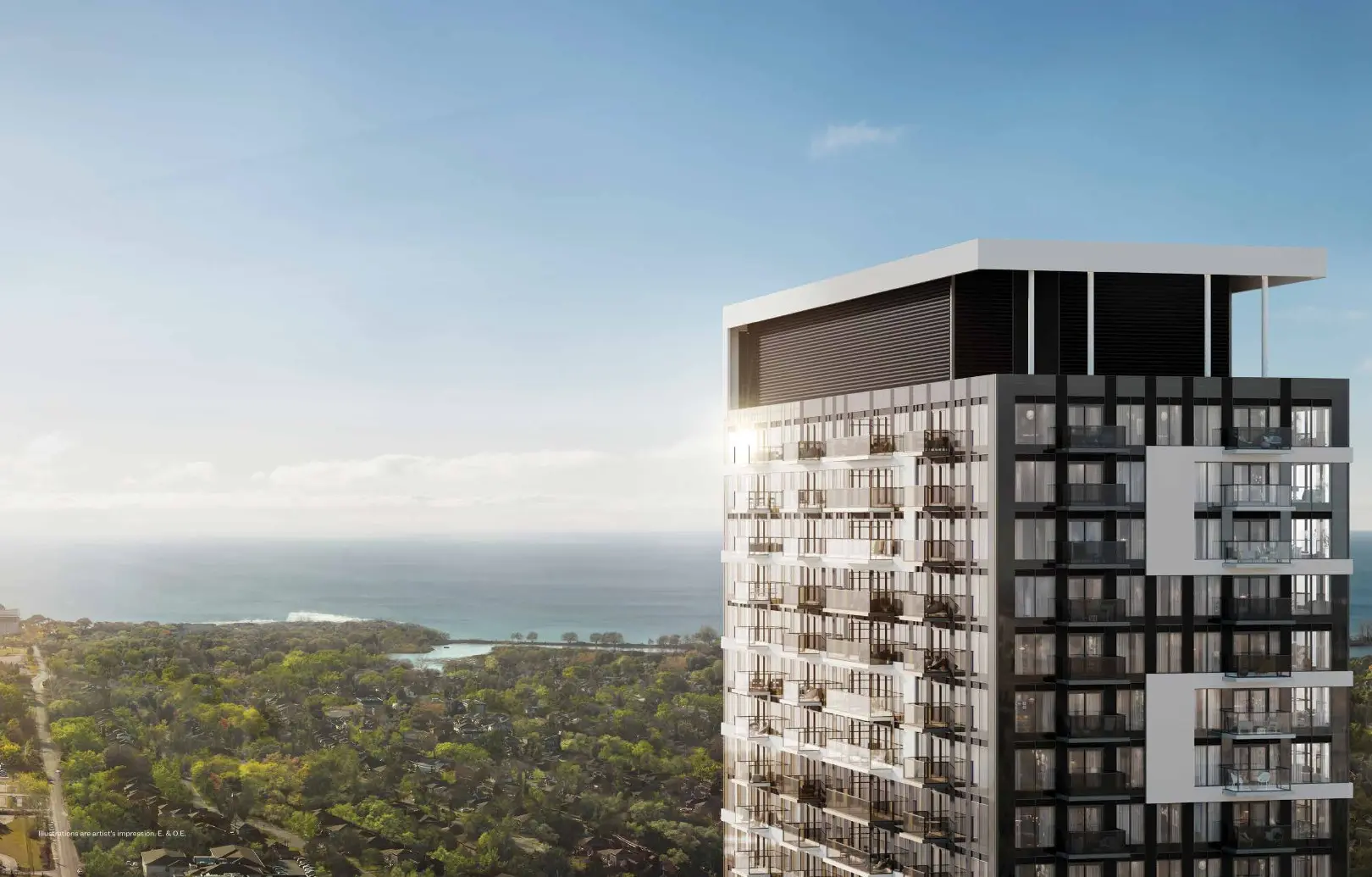 Exterior rendering of 1515 Pickering Parkway at street level