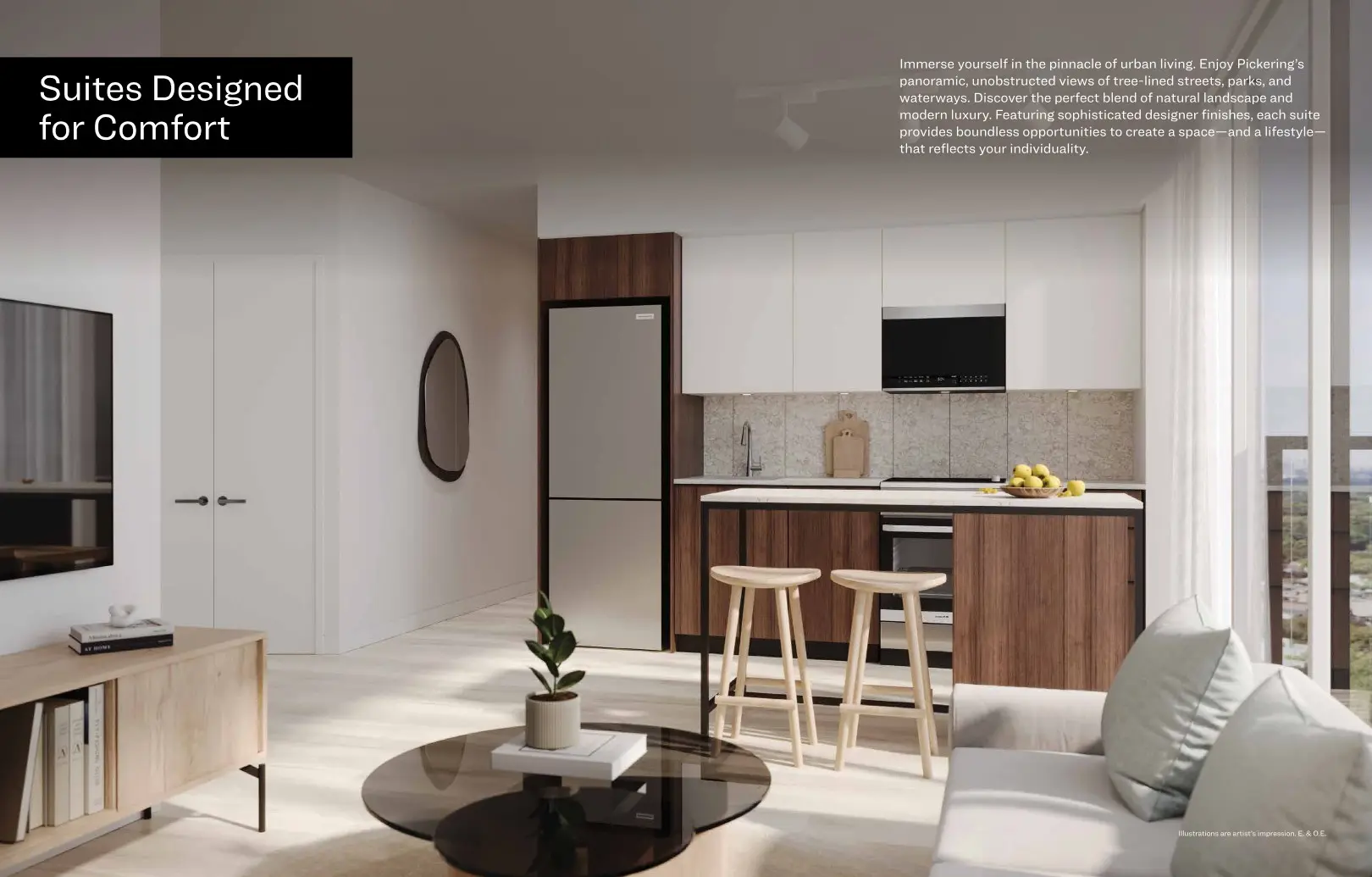 Contemporary suite interior at 1515 Pickering Parkway