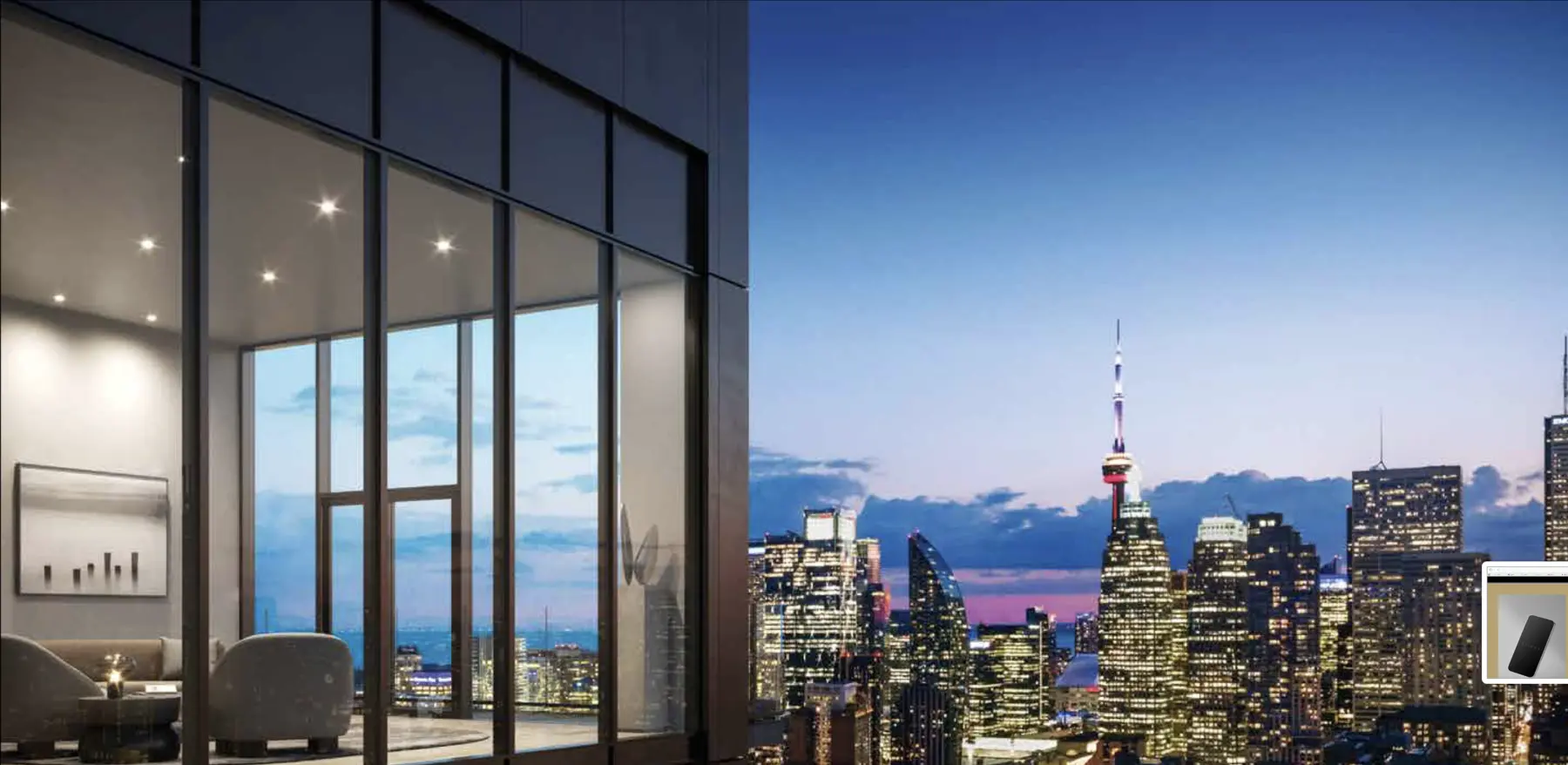 Allure residence with a panoramic view of downtown Toronto