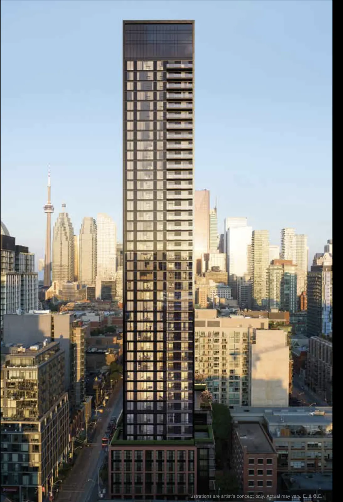 Rendering of the Allure condominium tower on King Street East in Toronto