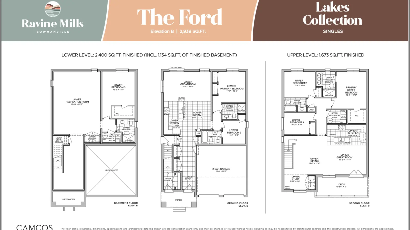 The Ford single-detached home floor plan at Ravine Mills