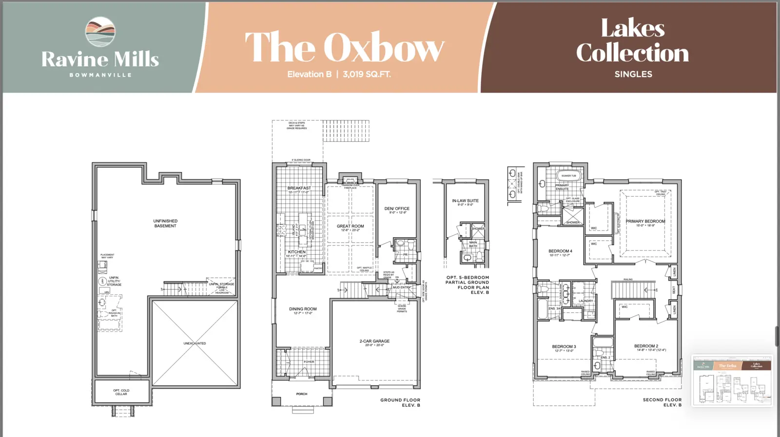 The Oxbow single-detached home floor plan at Ravine Mills